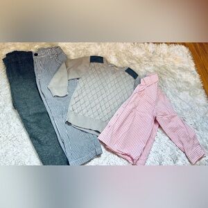 Super cute toddler size 3T kids set of 4. Dress shirt, sweater & 2 dress pants